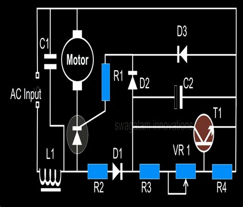 There are 4 wires connected to the motor coloured white, yellow ,blue and black respectively. . Single phase ac motor speed control wiring diagram